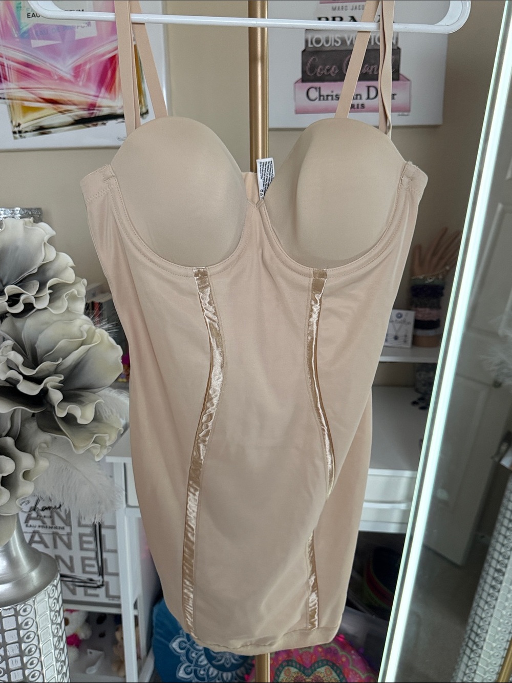 Maidenform Light Nude Longline Shaping Slip with Built-In Cups